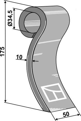 Flail 175x50mm