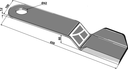 Blade 650x100mm - left model