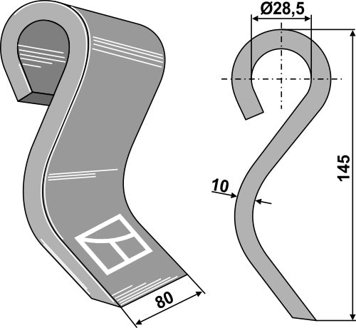 Flail 145x80mm
