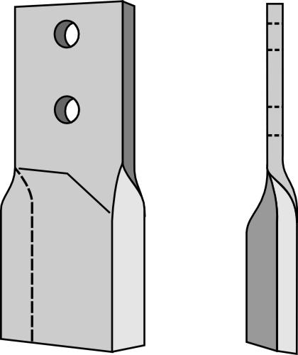 Straight blade 185x70mm