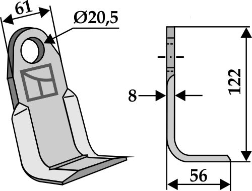 L-Blade 122x61mm