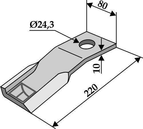 Flail 220x80mm - left