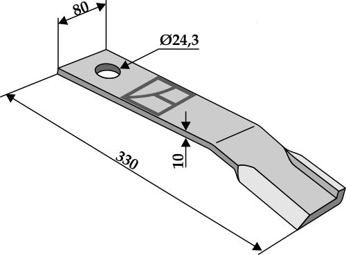 Mover-blade 330mm - right