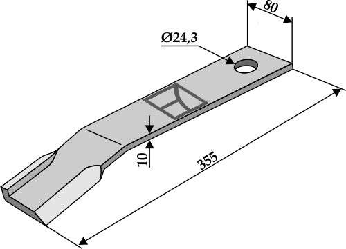 Mover-blade 355mm - left