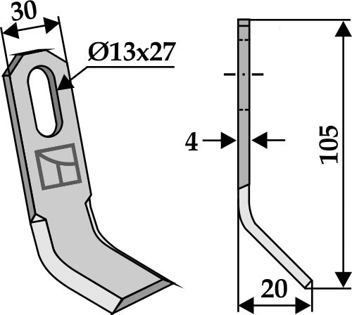 Y-blade 105x30mm