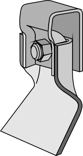 Flail assembled with holder and bolt