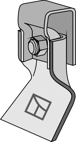 Flail assembled with holder and bolt