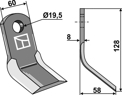 Y-blade 128x60mm