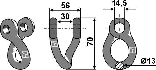 Twisted shackle