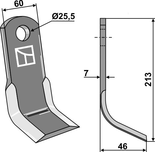 Y-blade 213x60mm