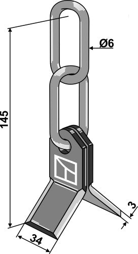 Set of Y-flail