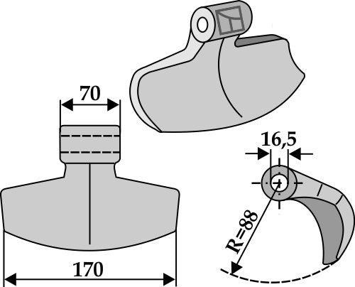 Pruning hammer 170x70mm