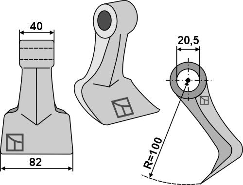 Pruning hammer 82x40mm