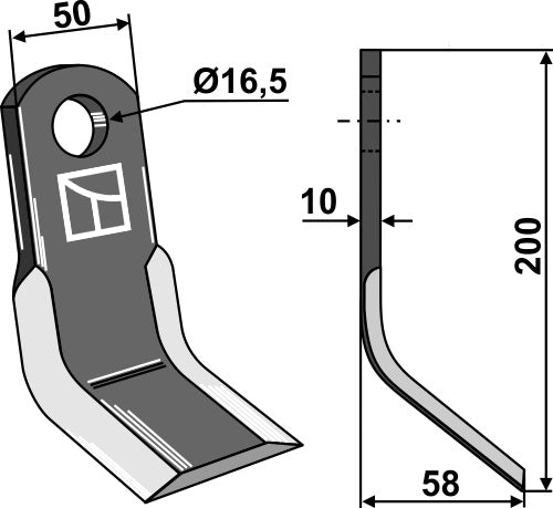 Y-blade 200x50mm