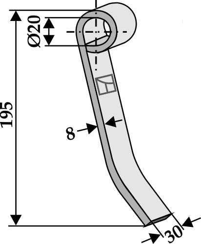 Flail 195x30mm