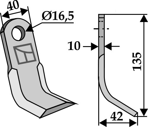 Y-blade 135x40mm
