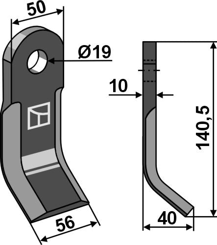 Y-blade 140,5x50mm