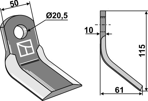 Y-blade 115x50mm