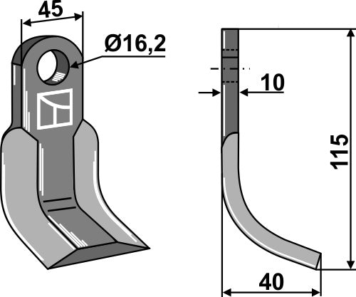Y-blade 115x45mm