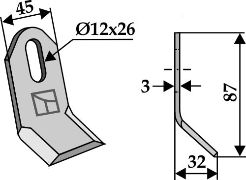 Y-blade 87x45mm