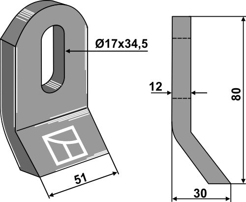 Flail 80x50mm