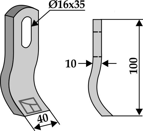 Flail 100x40mm
