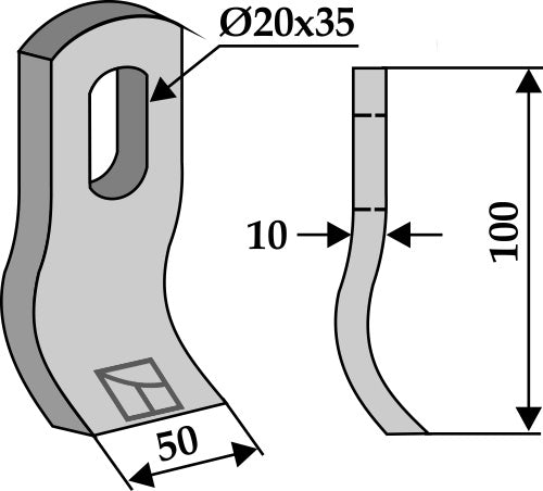 Flail 100x50mm