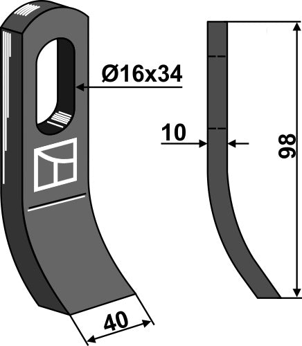 Flail 98x40mm