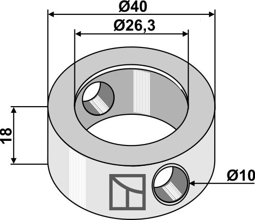 Clamping-ring 18xØ26,3xØ40