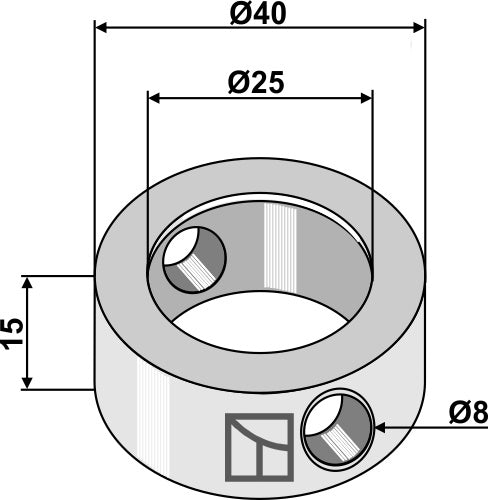 Clamping-ring 15xØ25xØ40