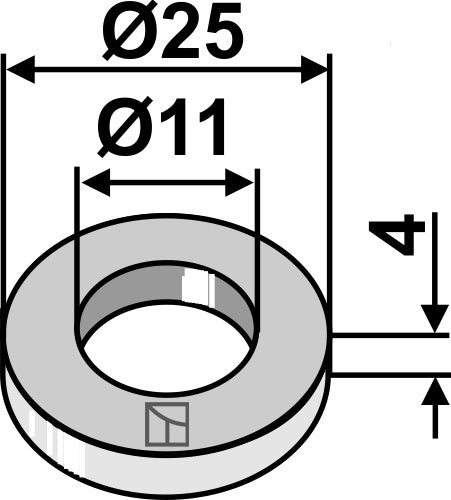 Washer Ø25x4xØ11
