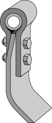 Flail assembled with holder, bush and blade