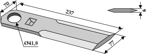 Straw chopper flail blade