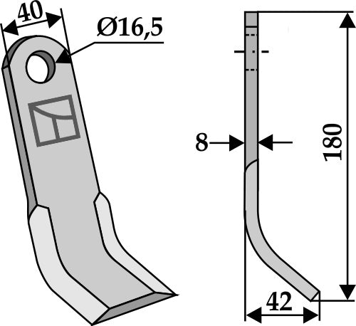 Y-blade 180x40mm