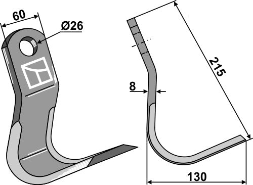 Y-blade 215x60mm