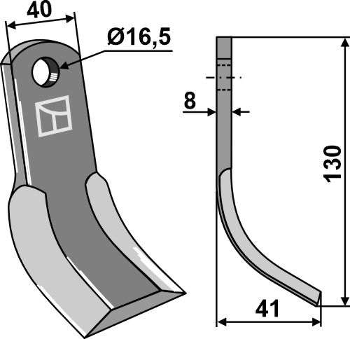 Y-blade 130x40mm