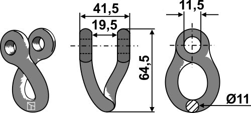 Twisted shackle