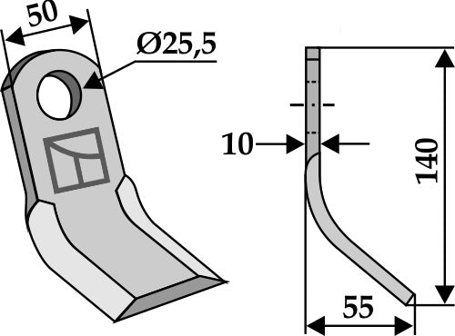 Y-blade 140x50mm