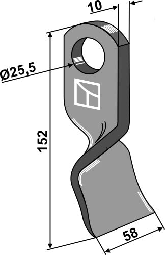 Twisted blade 152x58mm