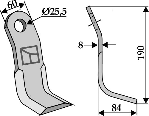 Y-blade 190x60mm