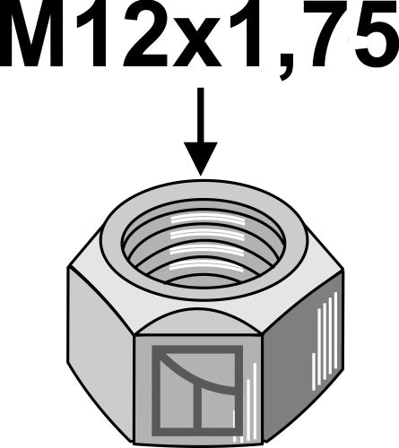Self-locking nut - M12 - 10.9