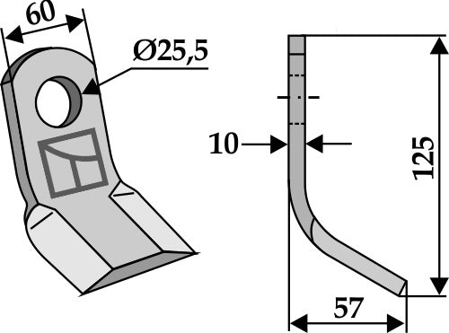 Y-blade 125x60mm