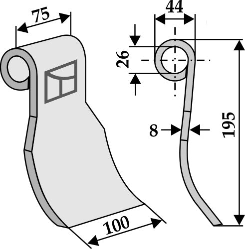 Flail 195x75mm