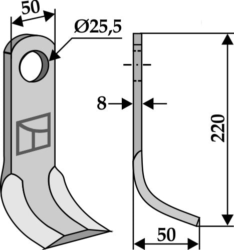 Y-blade 220x50mm
