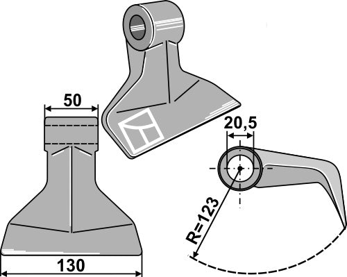 Pruning hammer 130x50mm