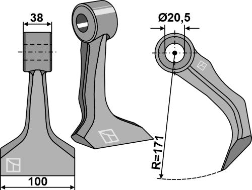 Pruning hammer 110x38mm
