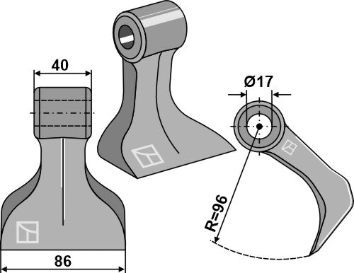 Pruning hammer 86x40mm