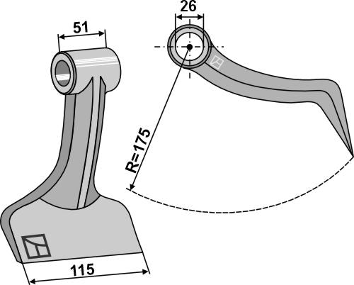 Pruning hammer 115x51mm