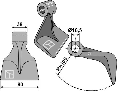Pruning hammer 90x38mm