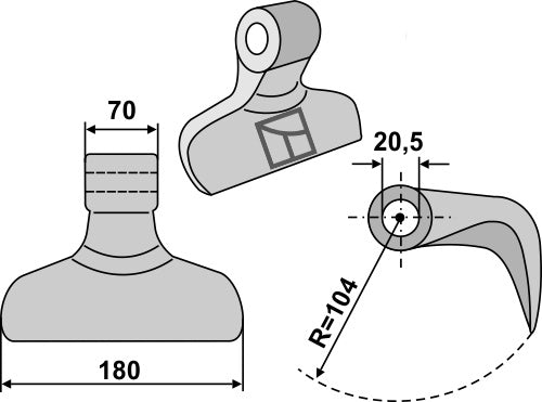 Pruning hammer 180x70mm